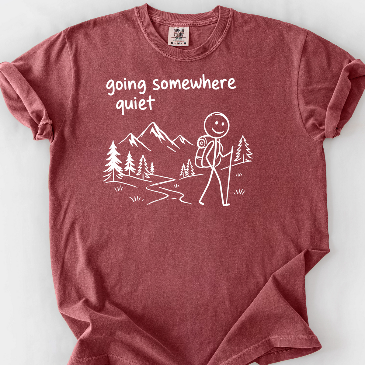 Going Somewhere Quiet T-Shirt — Brick