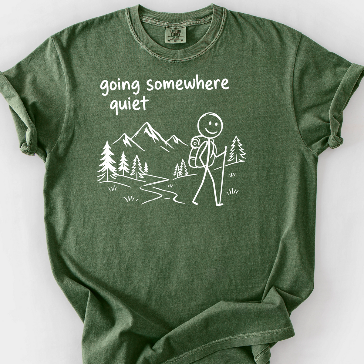 Going Somewhere Quiet T-Shirt — Moss