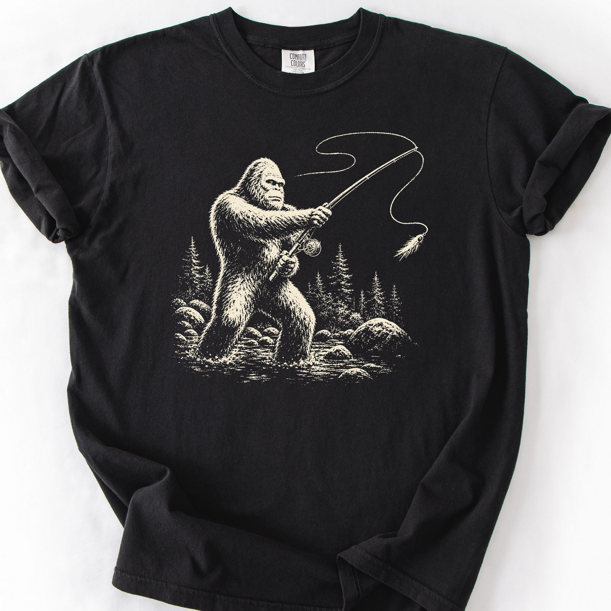 Gone Fishin' T-Shirt — Black