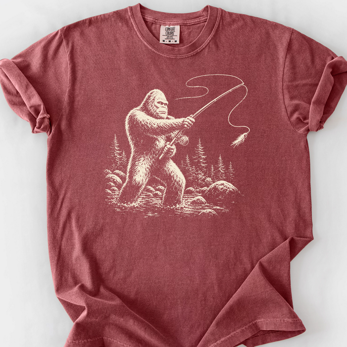 Gone Fishin' T-Shirt — Brick