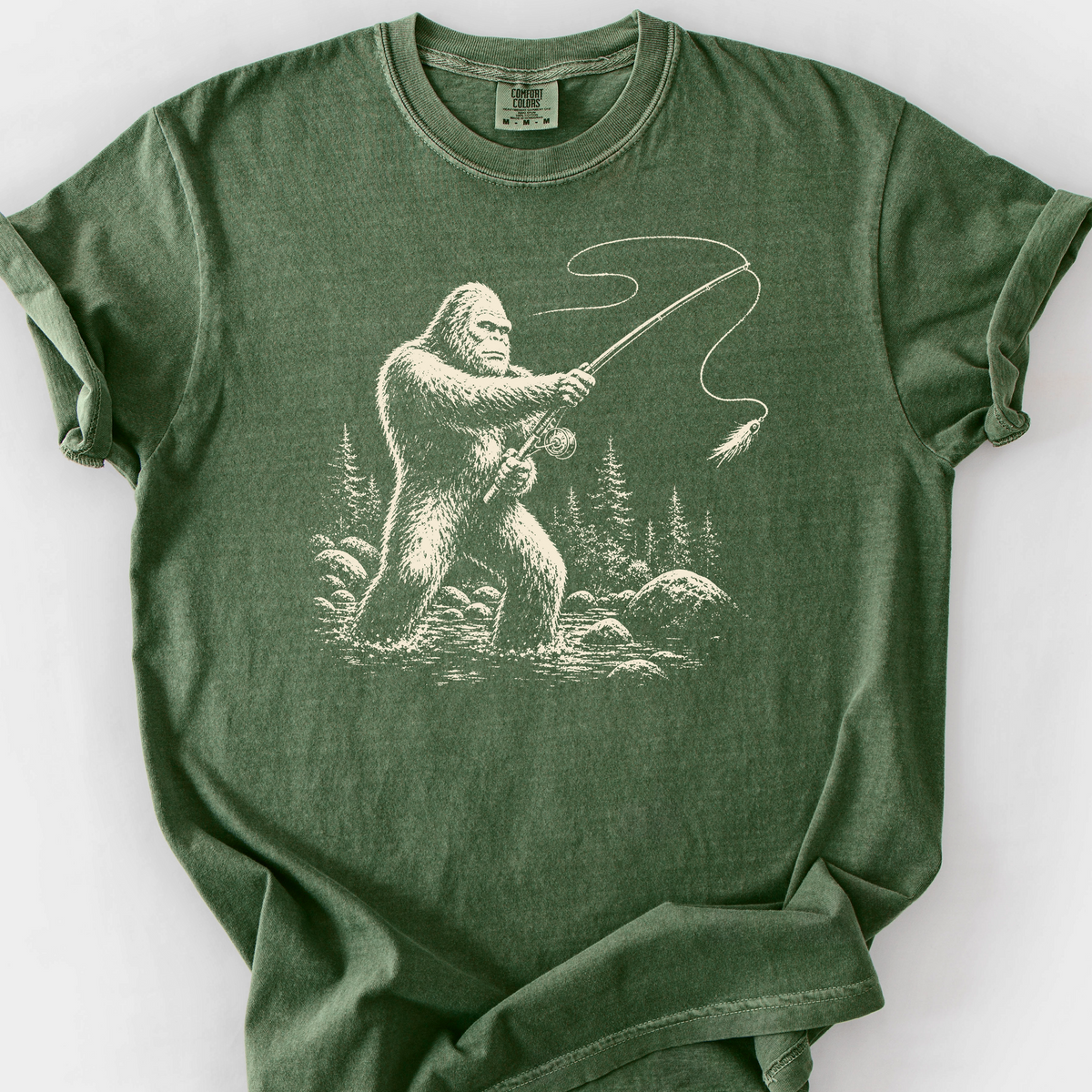 Gone Fishin' T-Shirt — Moss