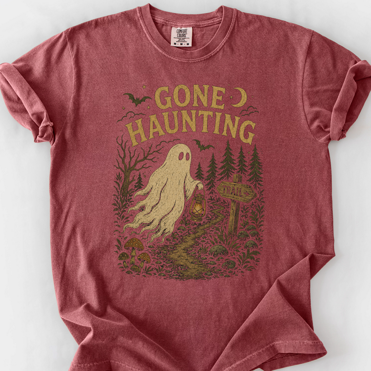 Gone Haunting T-Shirt — Brick