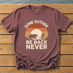 gone outside sunset slat silhouette T-Shirt — Brick