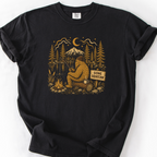 Gone Squatchin Fishing T-Shirt — Black