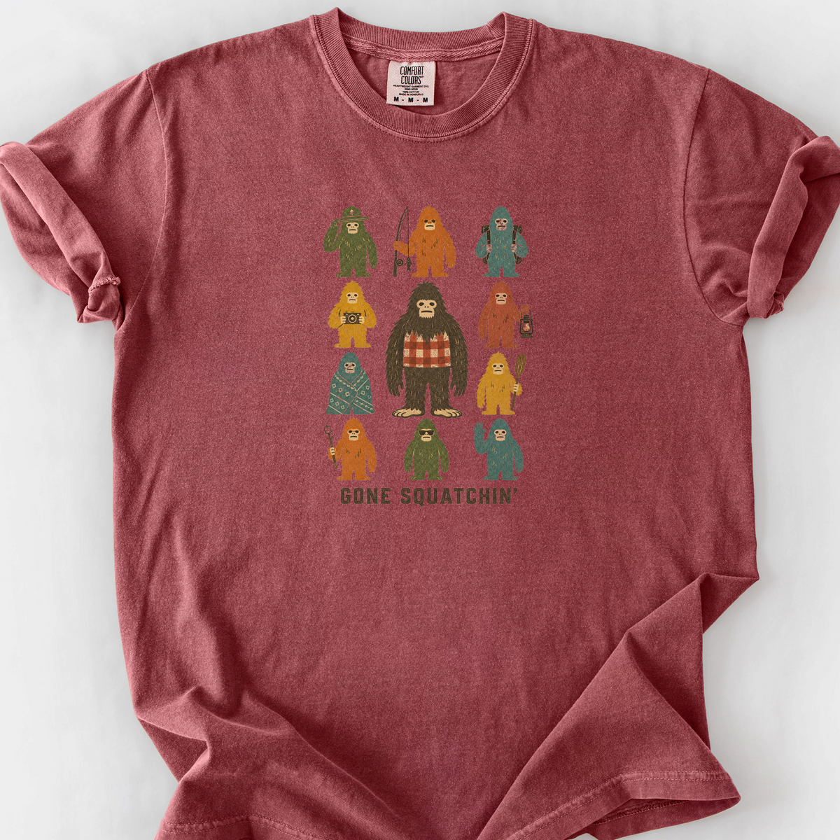 Gone Squatchin Squad T-Shirt — Brick