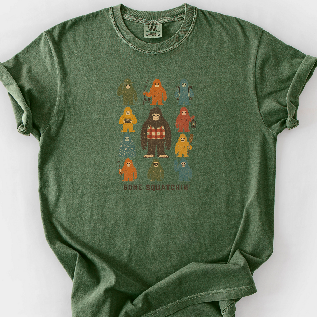 Gone Squatchin Squad T-Shirt — Moss