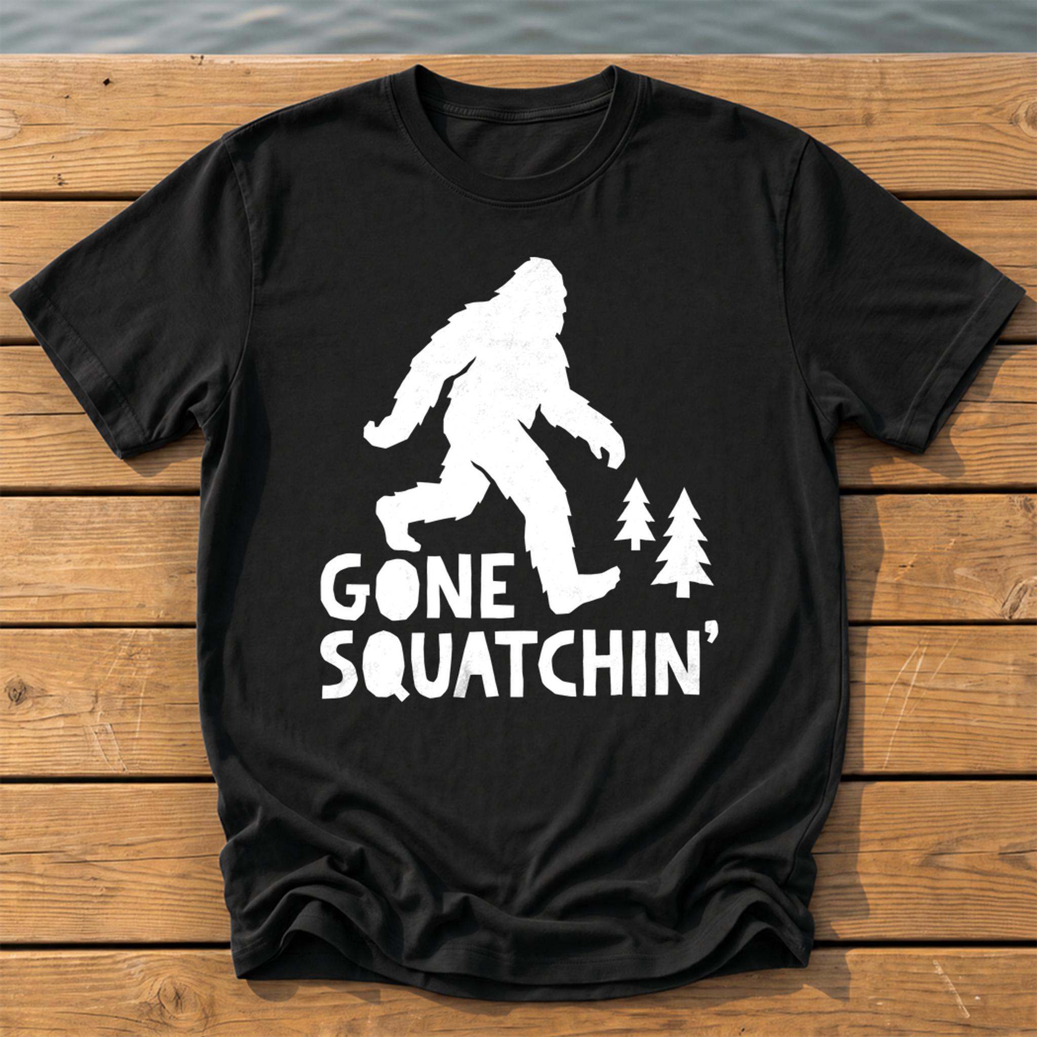 Gone Squatchin' T-Shirt — Black