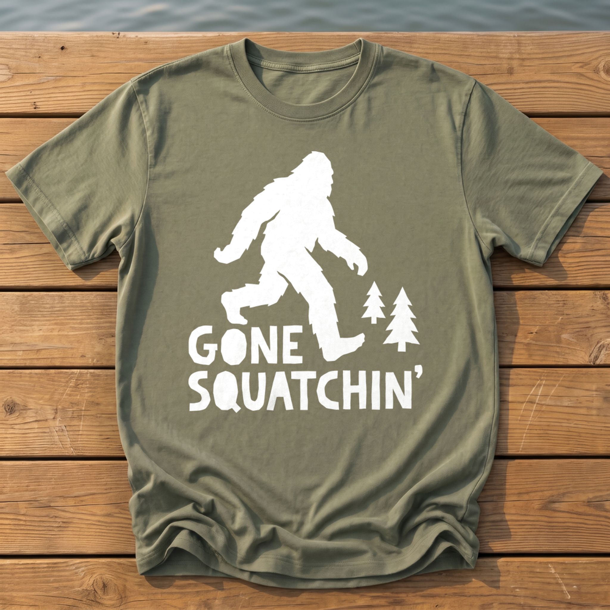 Gone Squatchin' T-Shirt — Moss