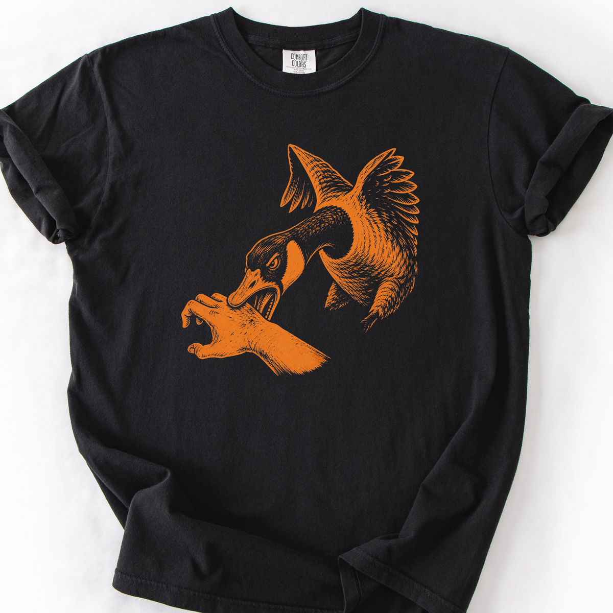 Goose Attack T-Shirt — Black