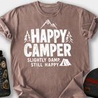 Happy Camper Slightly Damp T-Shirt — Espresso