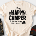 Happy Camper Slightly Damp T-Shirt — Ivory