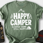 Happy Camper Slightly Damp T-Shirt — Moss