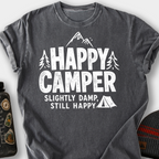 Happy Camper Slightly Damp T-Shirt — Pepper