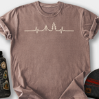 Tree Line Heartbeat T-Shirt — Espresso
