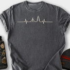 Tree Line Heartbeat T-Shirt — Pepper