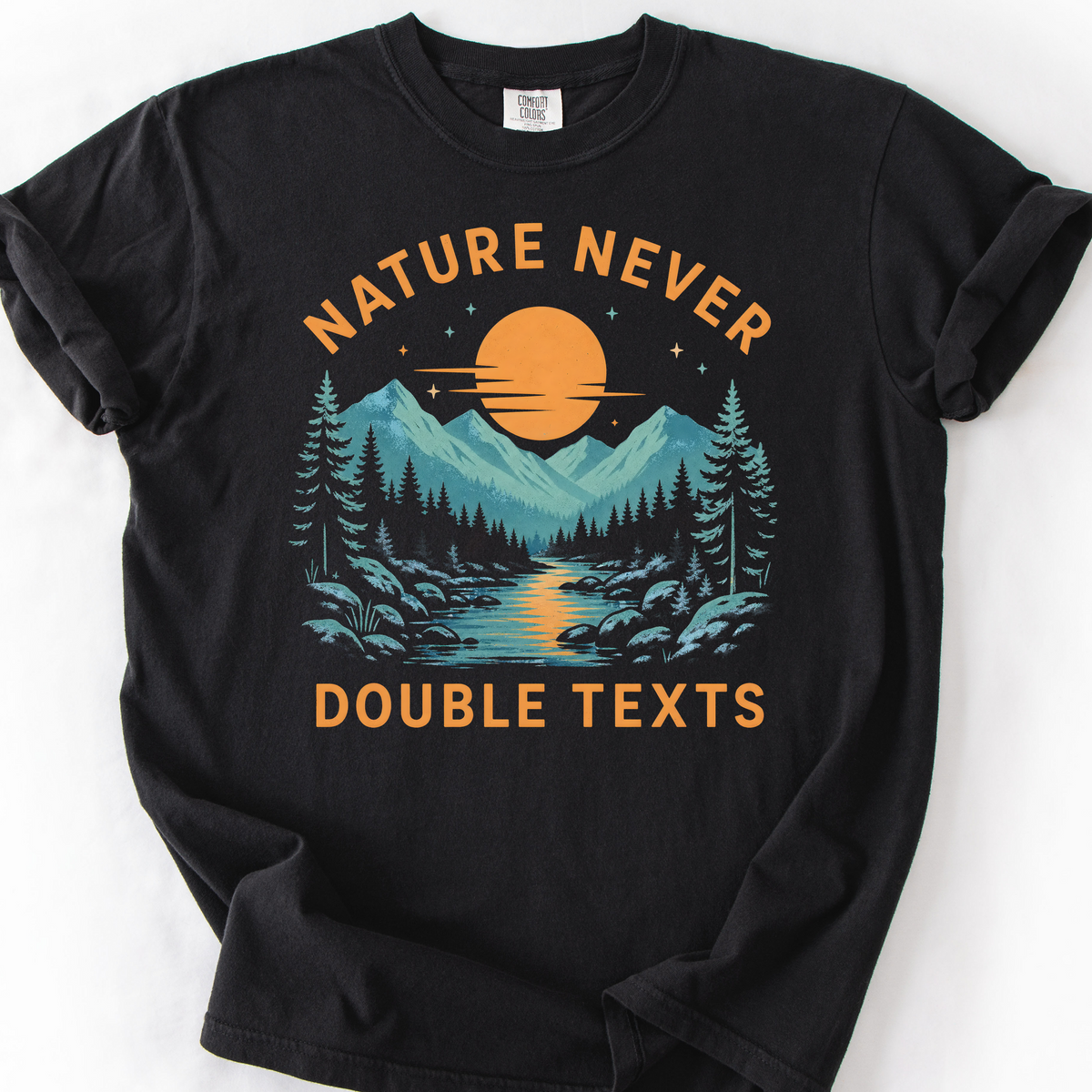 Nature Never Double Texts — Black