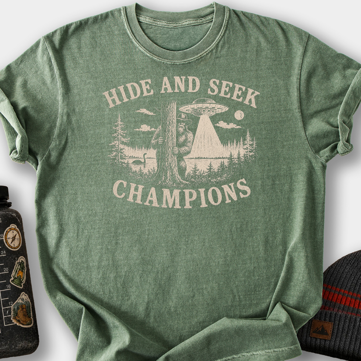Hide and Seek Champions T-Shirt — Moss