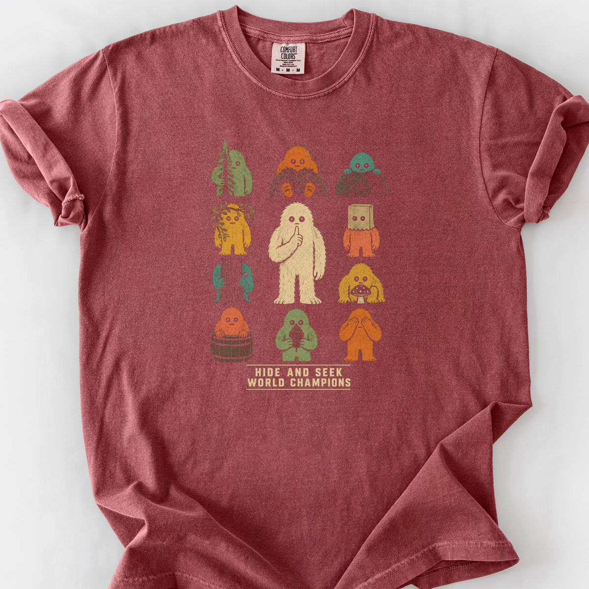 Hide And Seek World Champions T-Shirt — Brick