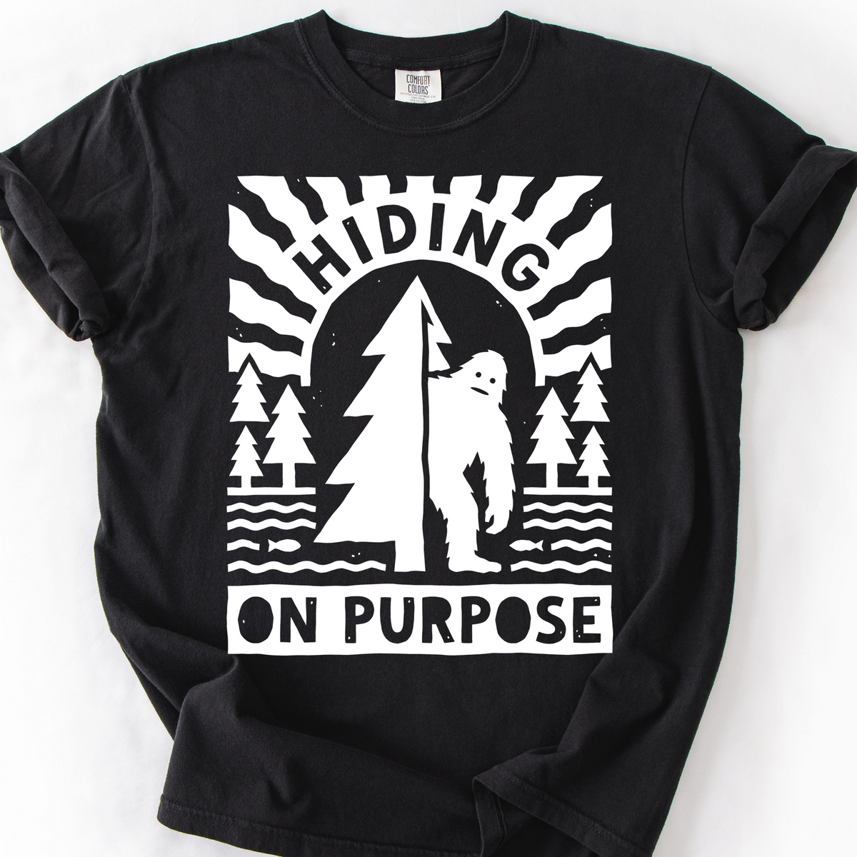 Hiding On Purpose T-Shirt — Black