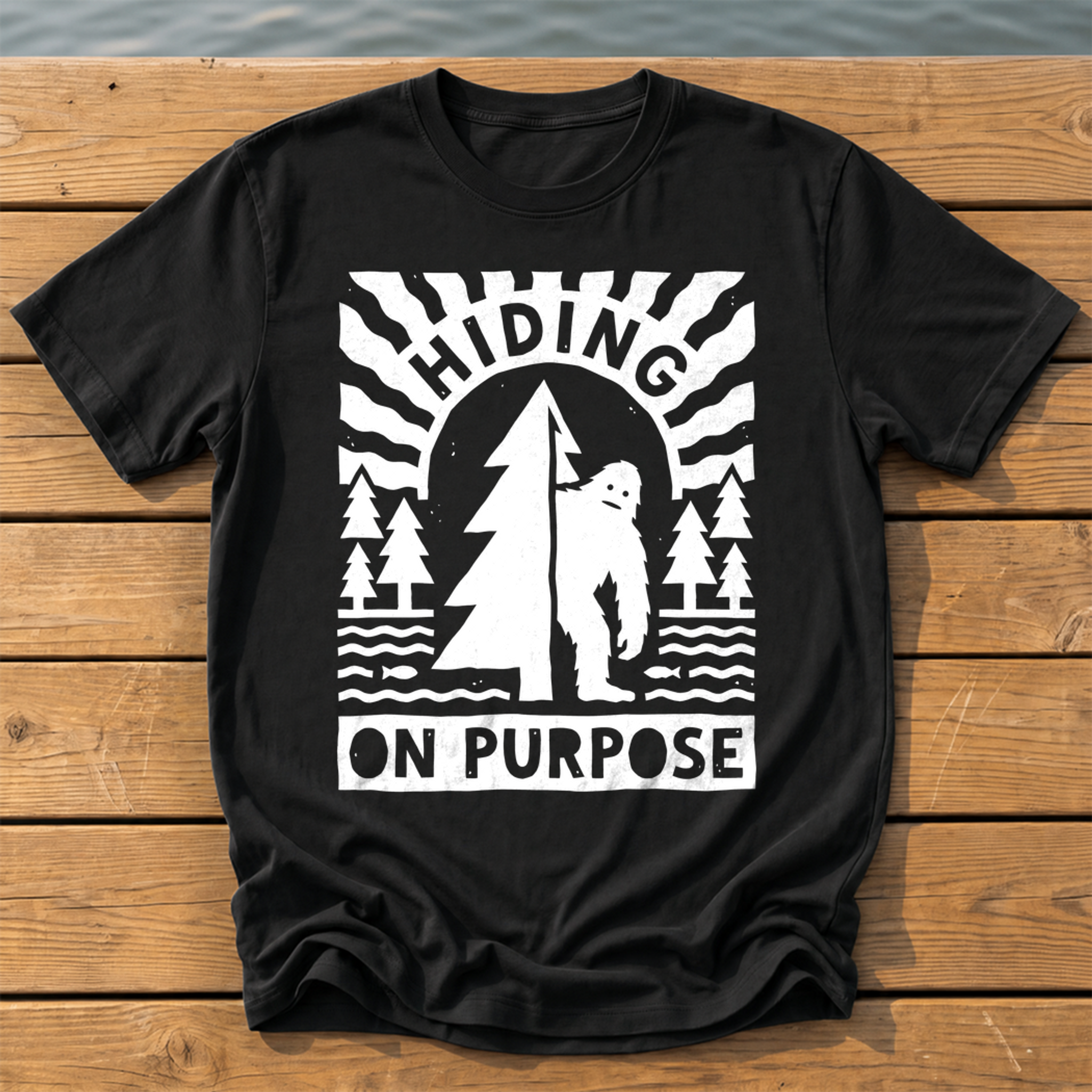 Hiding On Purpose T-Shirt — Black