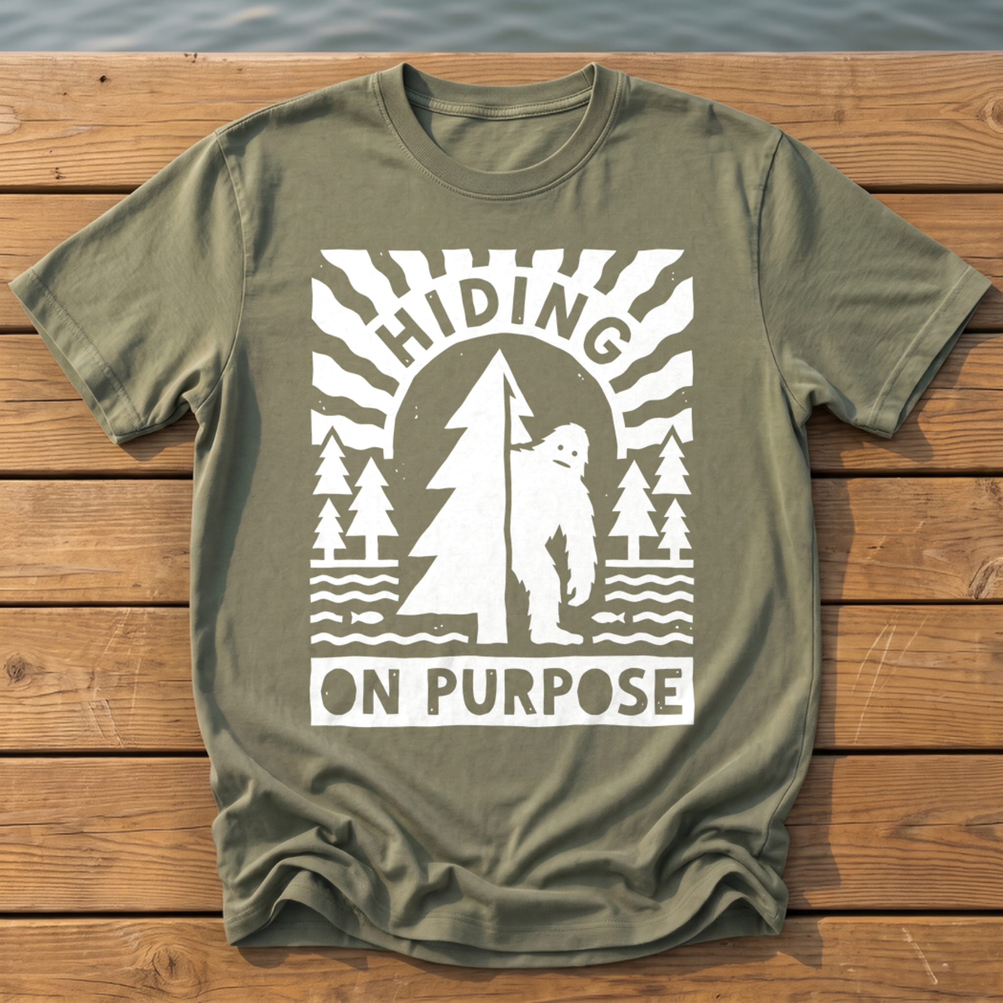 Hiding On Purpose T-Shirt — Moss