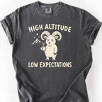 High Altitude Low Expectations T-Shirt — Pepper