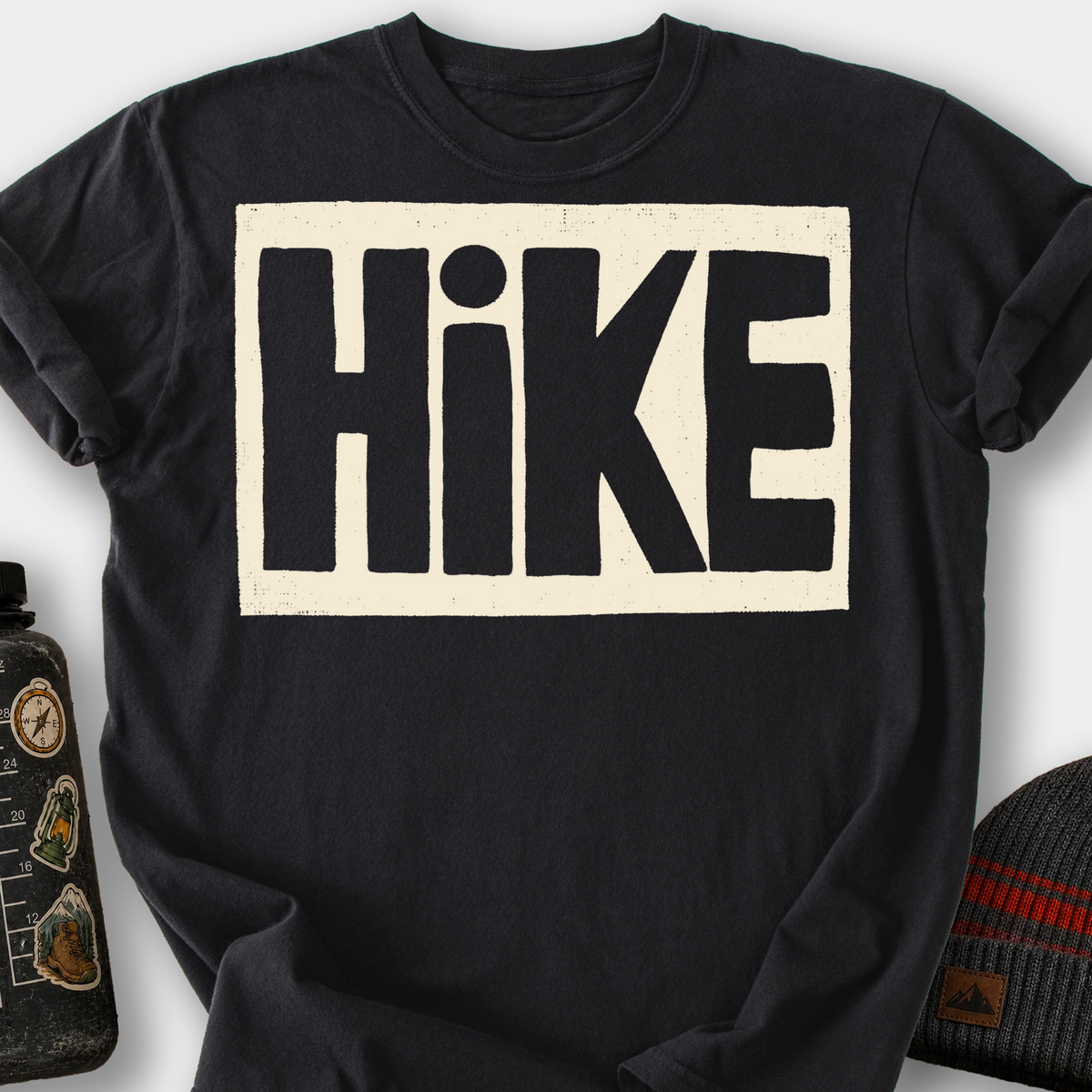 Hike (Block Letters) T-Shirt — Black