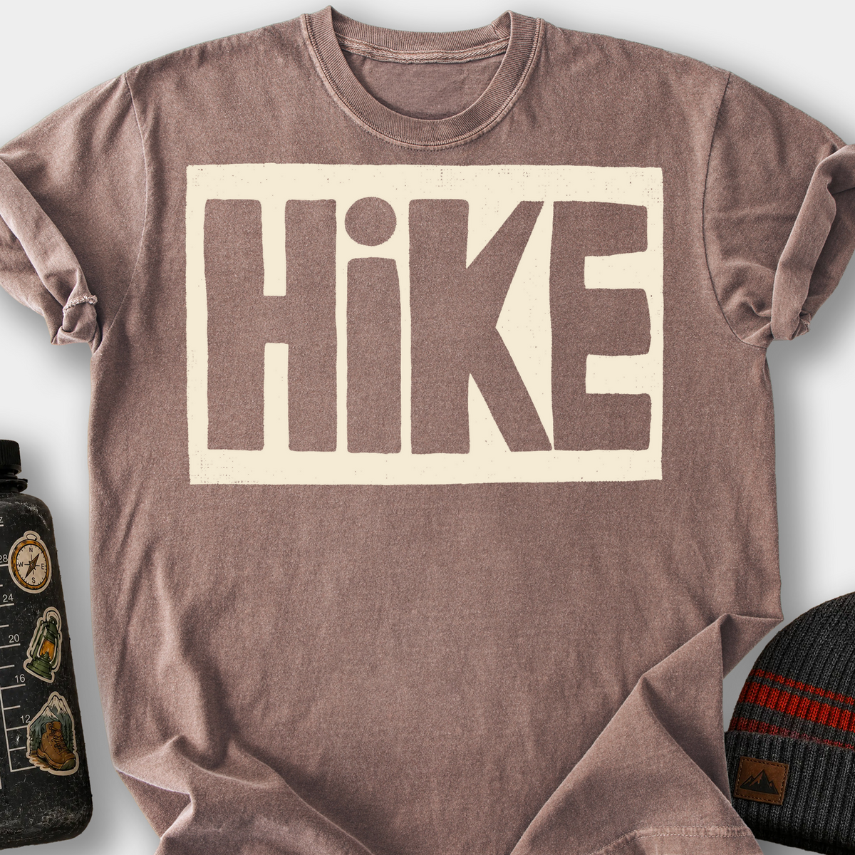 Hike (Block Letters) T-Shirt — Espresso