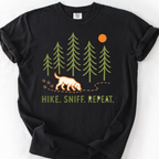 Hike Sniff Repeat T-Shirt — Black