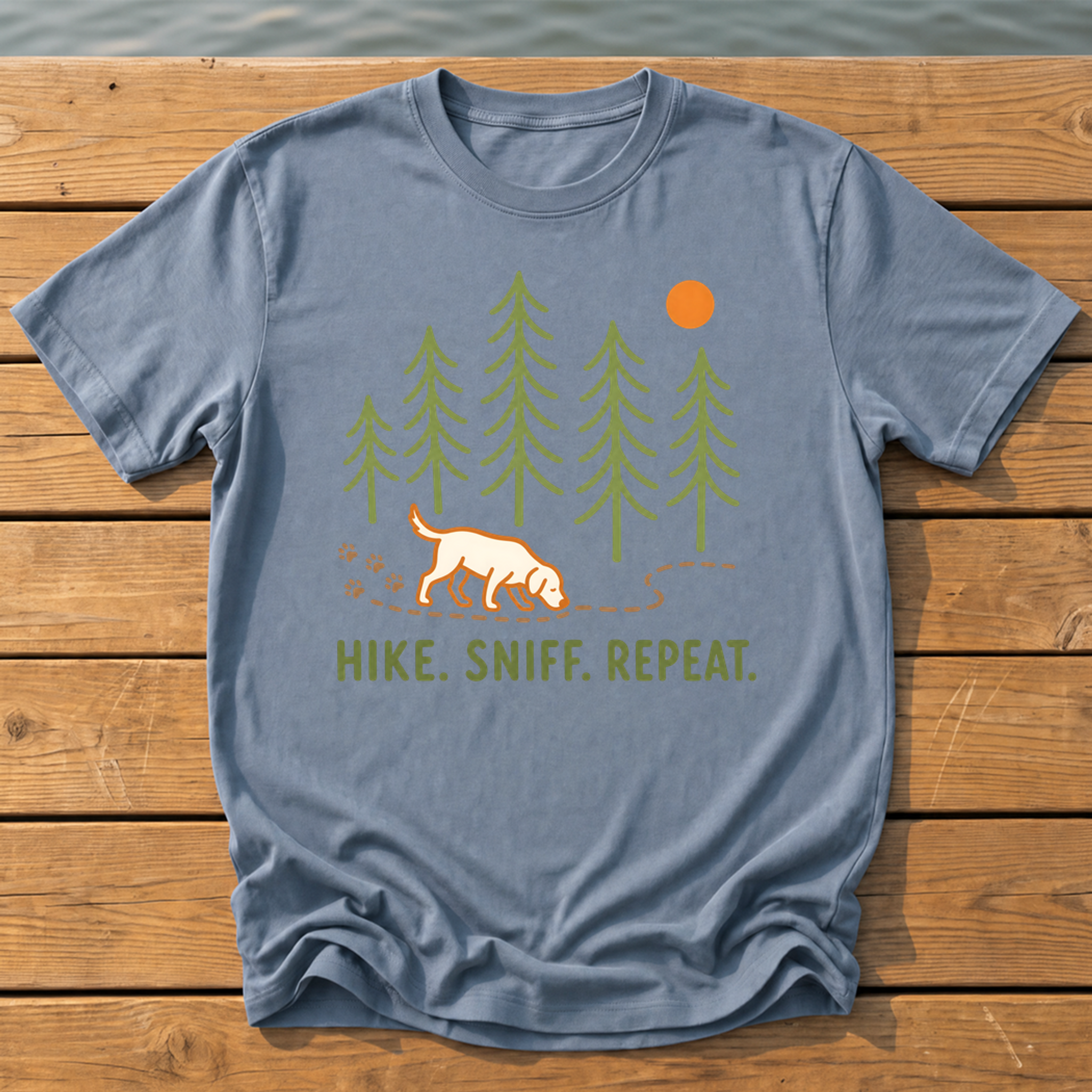 Hike Sniff Repeat T-Shirt — Blue Jean