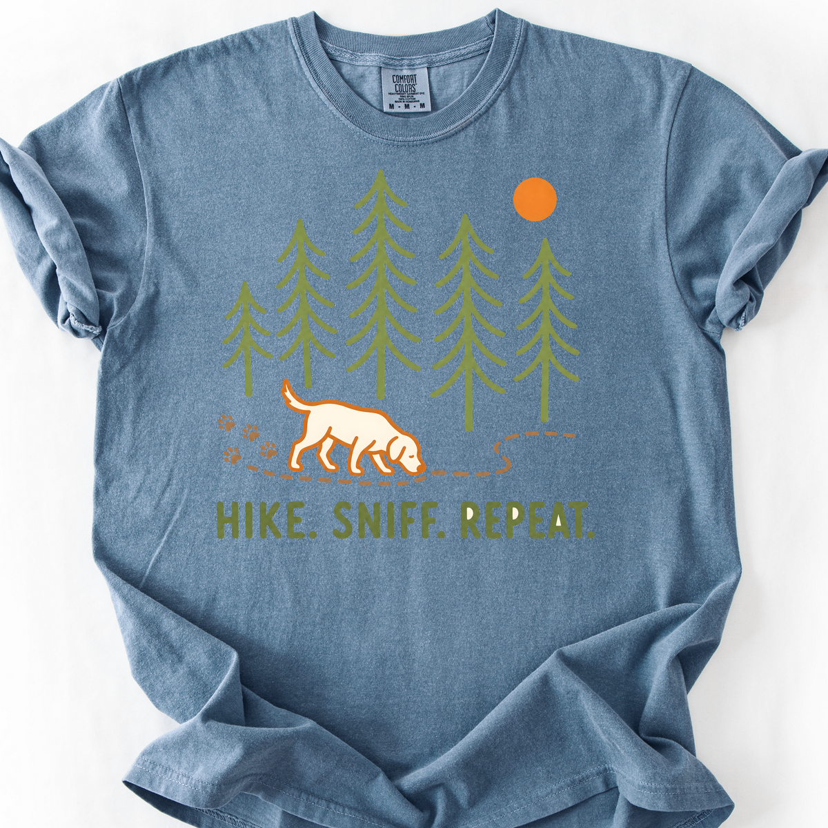 Hike Sniff Repeat T-Shirt — Blue Jean