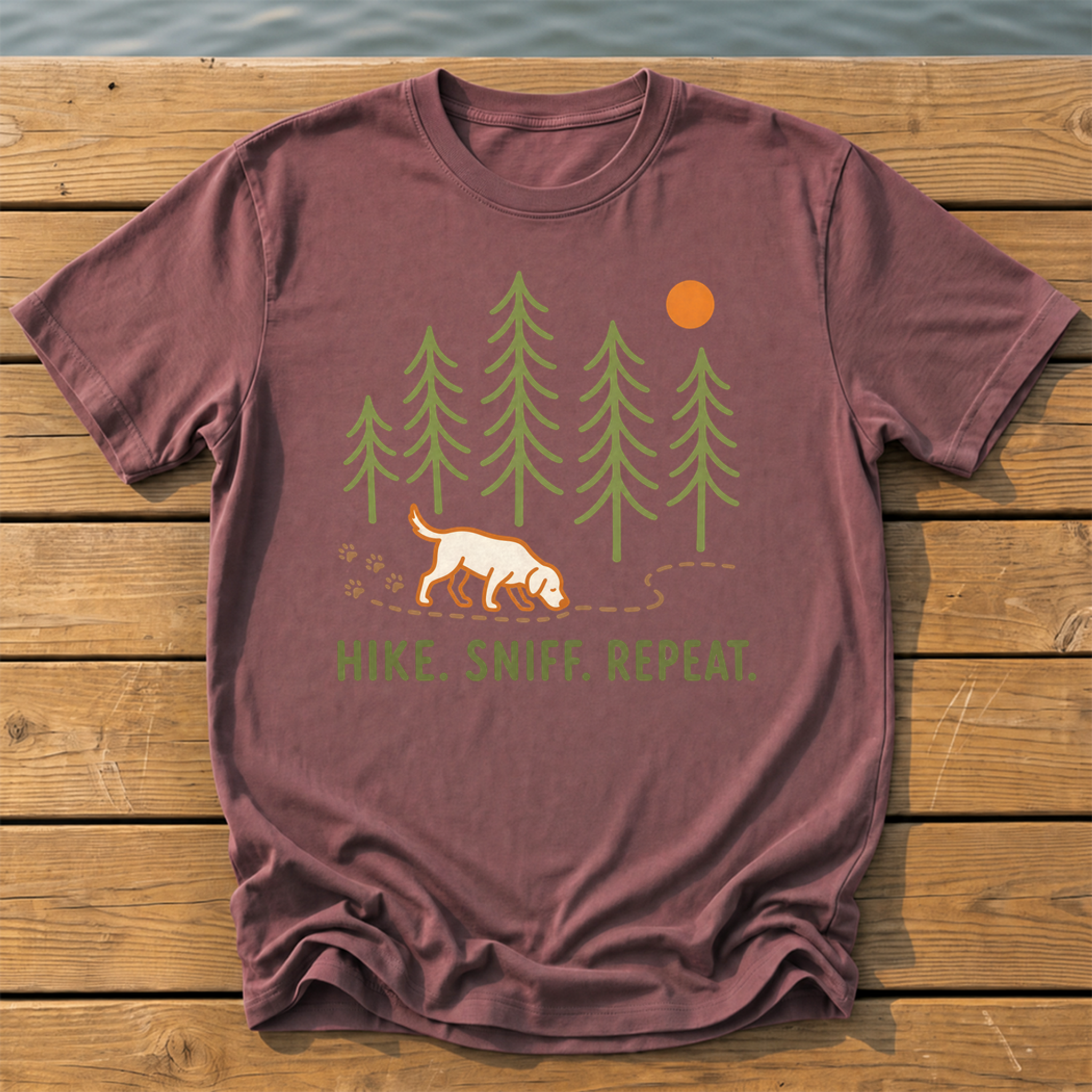Hike Sniff Repeat T-Shirt — Brick