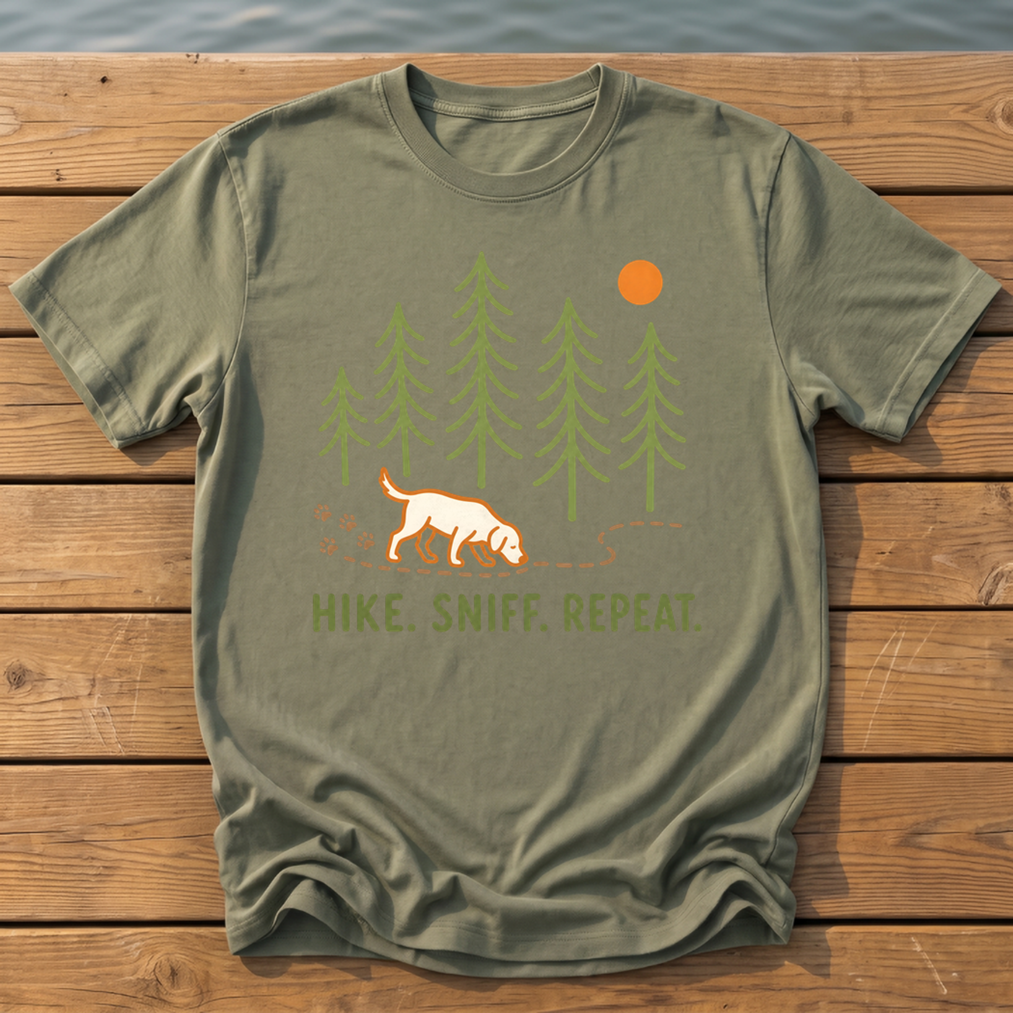 Hike Sniff Repeat T-Shirt — Moss