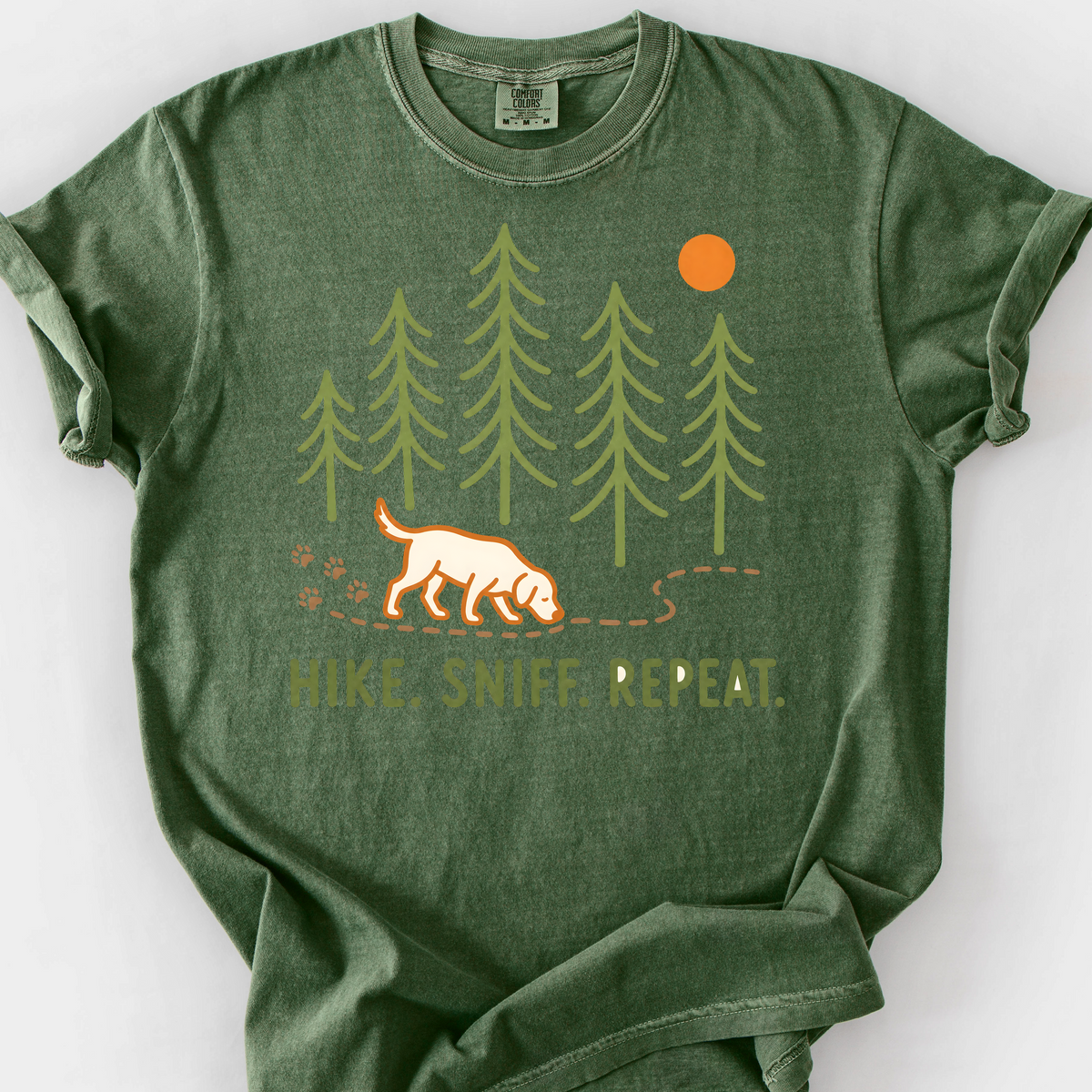 Hike Sniff Repeat T-Shirt — Moss