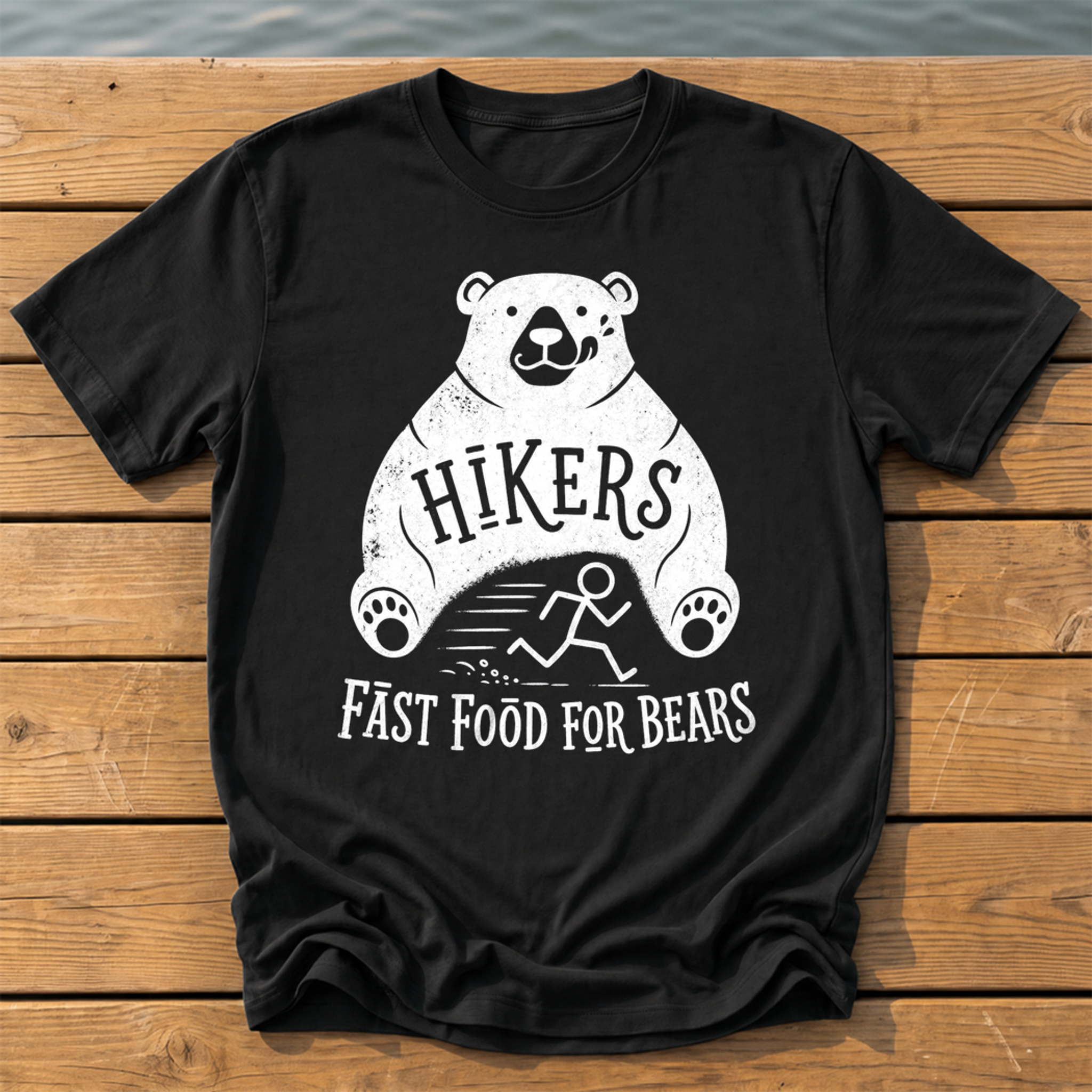 Hikers Fast Food T-Shirt — Black