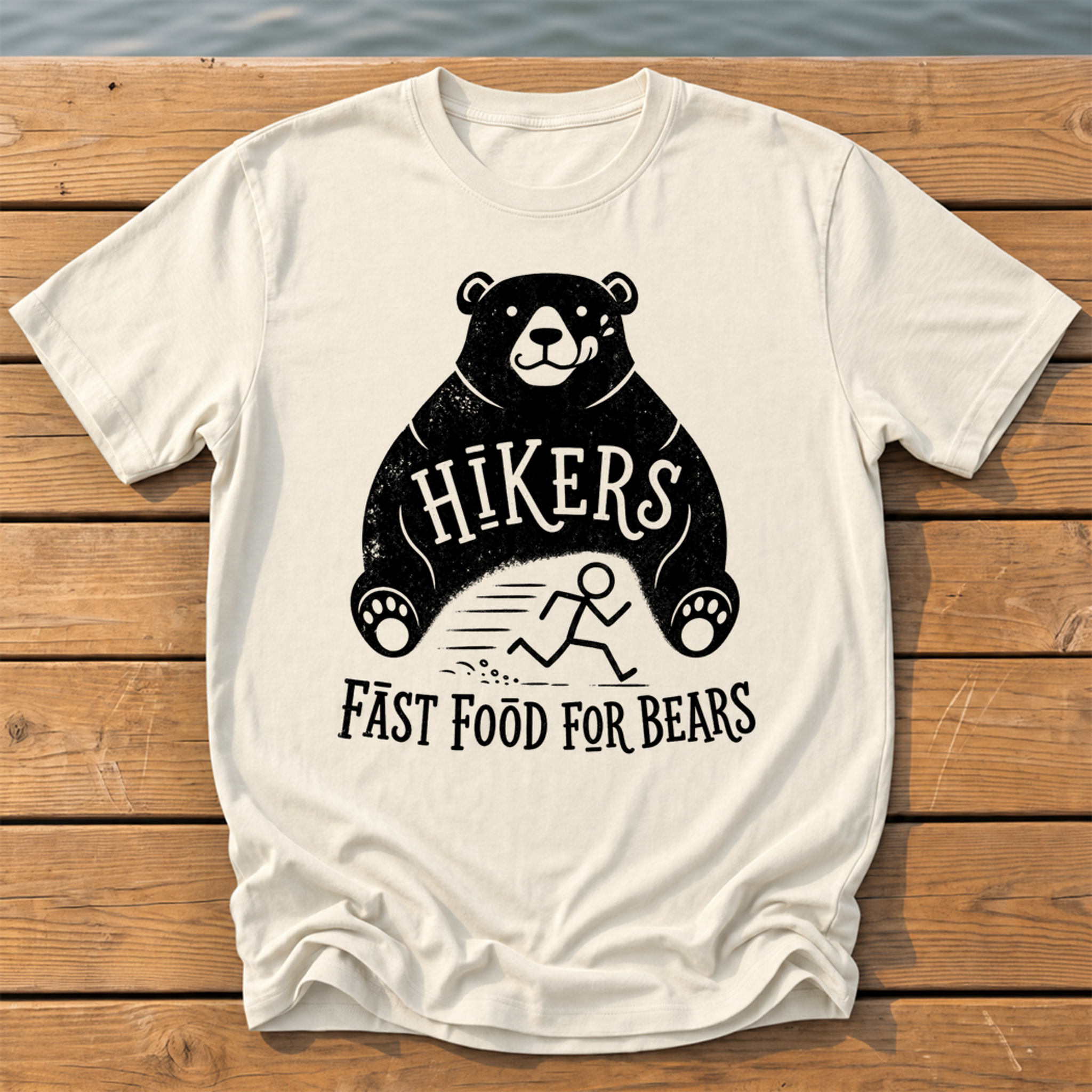 Hikers Fast Food T-Shirt — Ivory