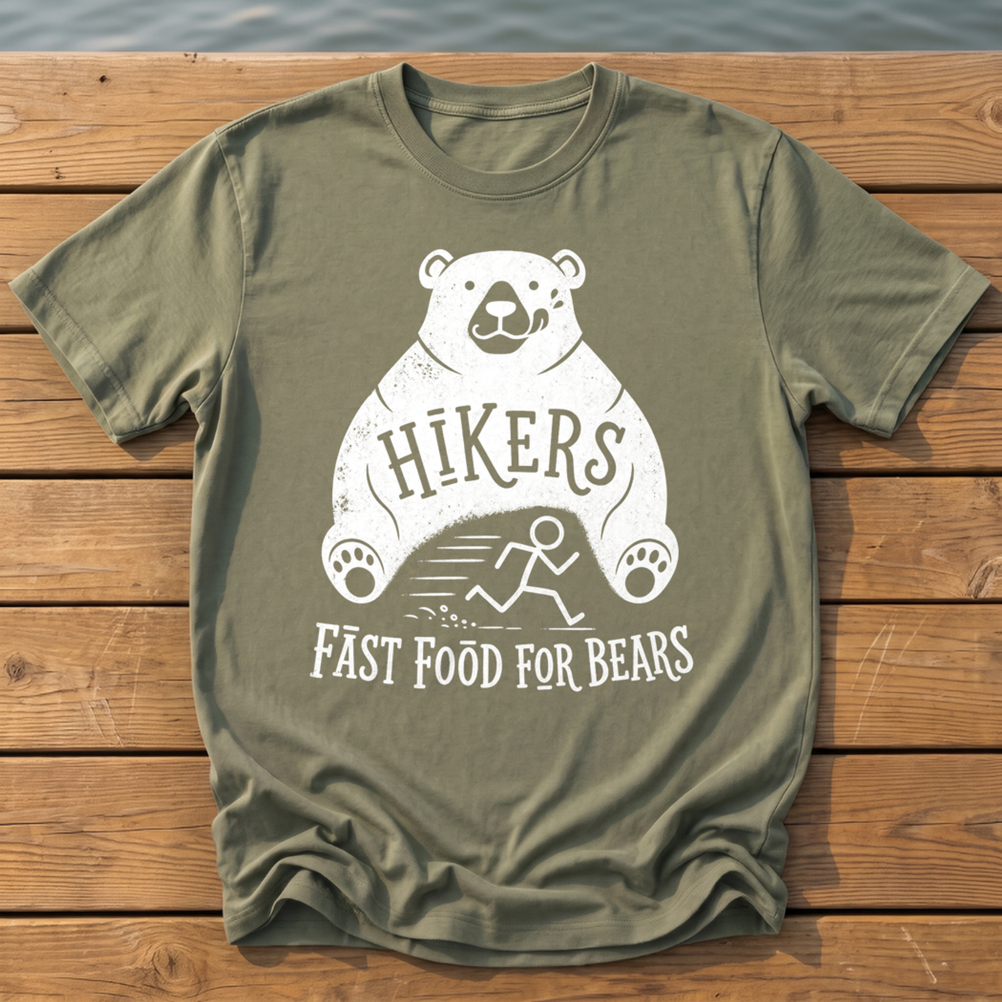 Hikers Fast Food T-Shirt — Moss