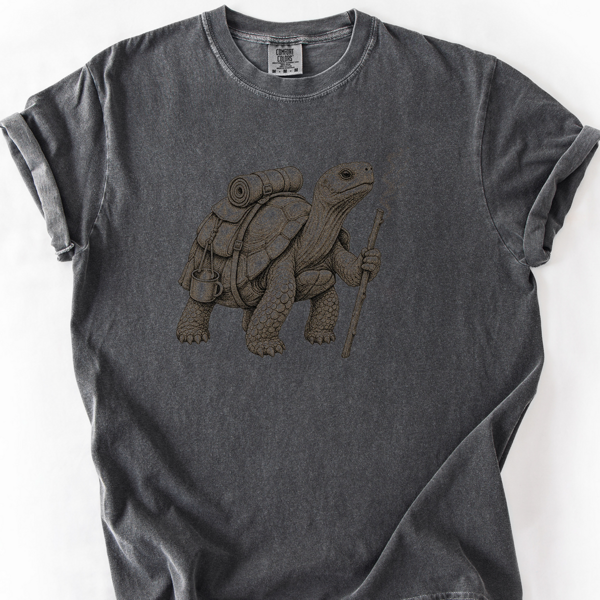 Hiking Tortoise T-Shirt — Pepper
