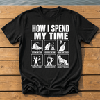 How I Spend My Time T-Shirt — Black
