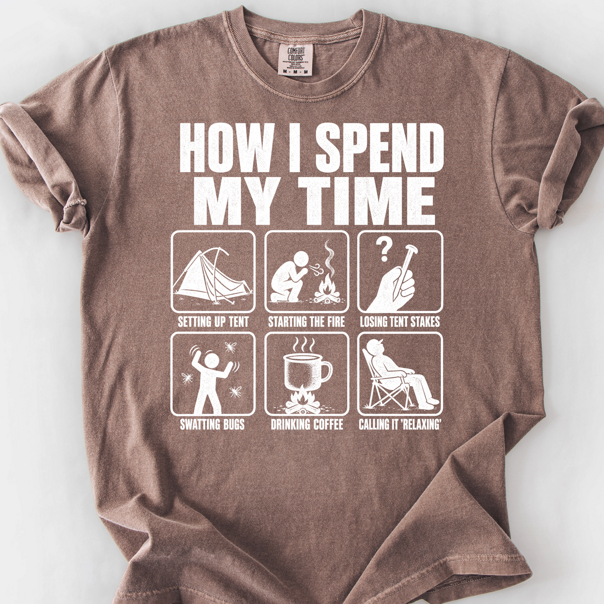 How I Spend My Time T-Shirt — Espresso
