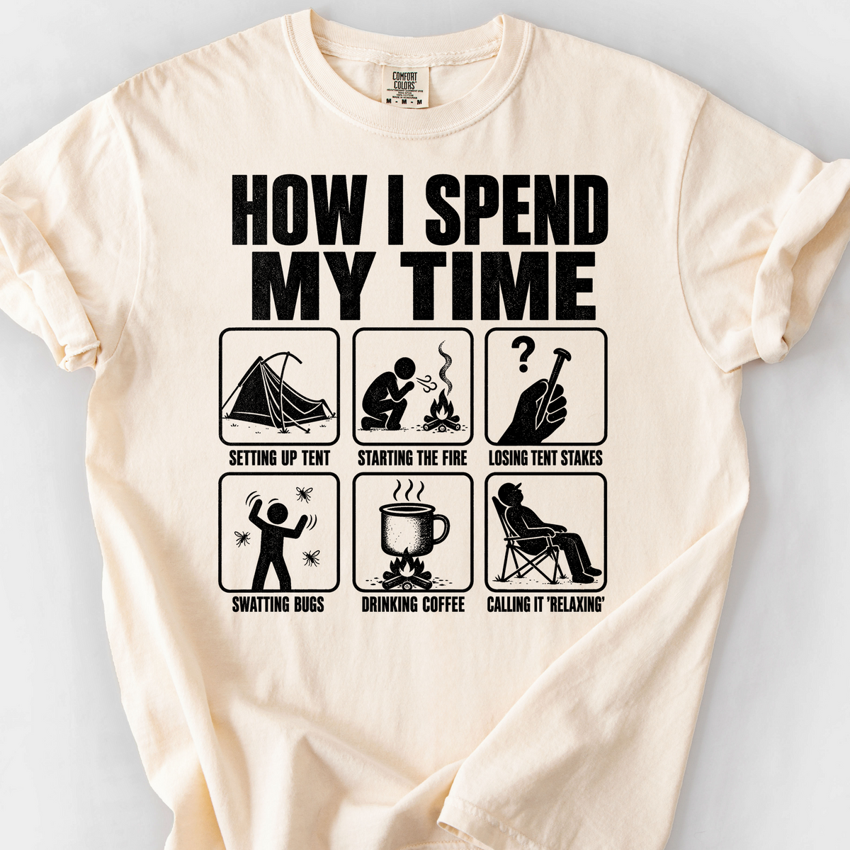 How I Spend My Time T-Shirt — Ivory