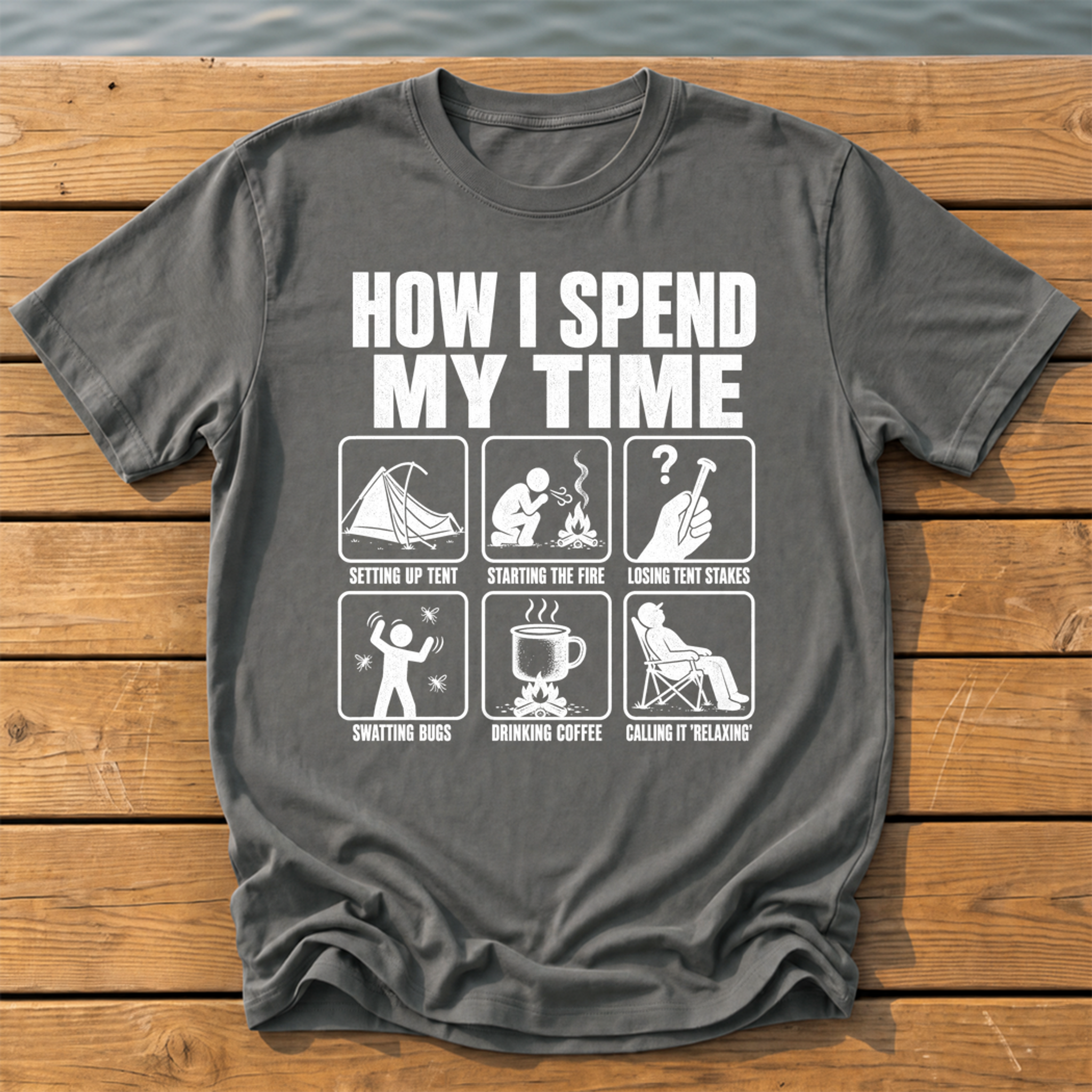 How I Spend My Time T-Shirt — Pepper
