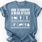 How To Survive Bear Attack T-Shirt — Blue Jean