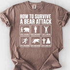 How To Survive Bear Attack T-Shirt — Espresso