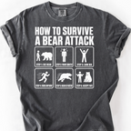 How To Survive Bear Attack T-Shirt — Pepper