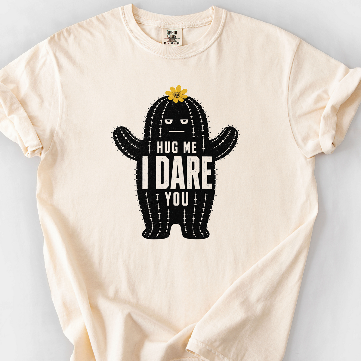 Hug Me I Dare You T-Shirt — Ivory