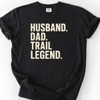 Husband Dad Trail Legend T-Shirt — Black