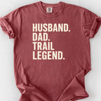 Husband Dad Trail Legend T-Shirt — Brick