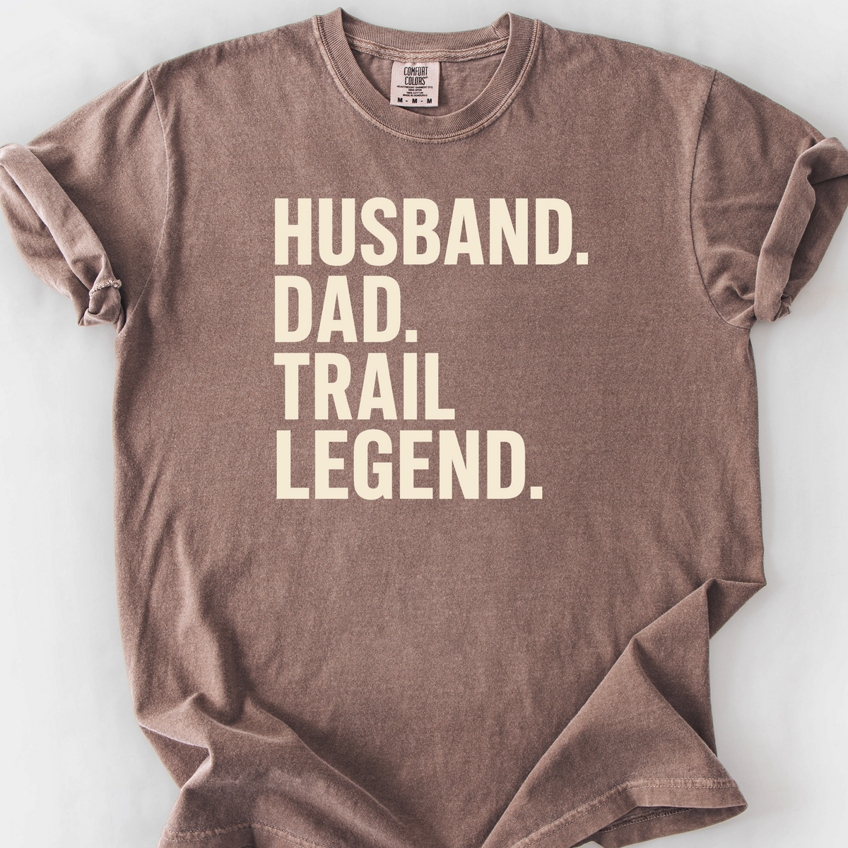 Husband Dad Trail Legend T-Shirt — Espresso