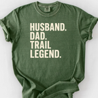 Husband Dad Trail Legend T-Shirt — Moss